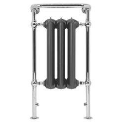 Terma Plain 2-Column Cast Iron Designer Towel Rail 900 x 490mm Raw Metal 1217BTU