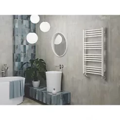 Terma Fiona Towel Rail 900 x 500mm White 1323BTU -Towel Radiators Sales Store 600RH A2