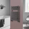 Towelrads Pisa Premium Towel Radiator 800 x 500mm Black 1307BTU -Towel Radiators Sales Store 607RY P