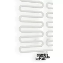 Terma Swale Designer Towel Rail 1244 x 465mm White 1747BTU -Towel Radiators Sales Store 612HR A2