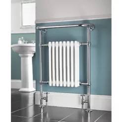 3-Column Steel Bathroom Radiator 952 x 659mm Chrome 1699BTU
