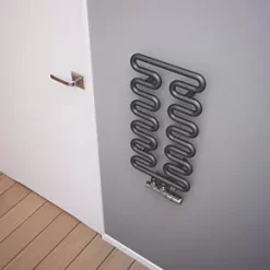 Terma Aire Designer Towel Rail 621 x 300mm Slate Grey 563BTU -Towel Radiators Sales Store 622HR A2