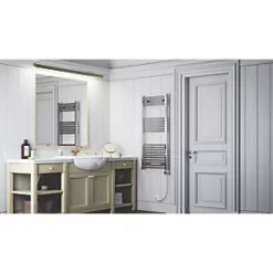 Terma Leo MEG Electric Towel Rail 1200 x 500mm Chrome 1023BTU -Towel Radiators Sales Store 625HR A3