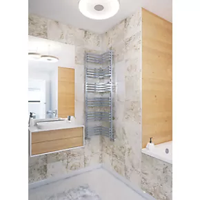 Terma Incorner Designer Towel Rail 1545 x 350mm Silver 2757BTU 6 Terma Incorner Designer Towel Rail 1545 x 350mm Silver 2757BTU - Image 4