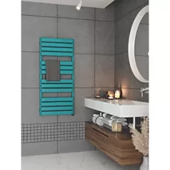 Terma Warp T One Electric Towel Rail 1110 x 500mm Teal 2046BTU 10 Terma Warp T One Electric Towel Rail 1110 x 500mm Teal 2046BTU -Towel Radiators Sales Store 669RH A2