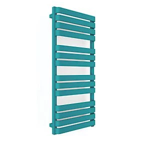 Terma Warp T One Electric Towel Rail 1110 x 500mm Teal 2046BTU 3 Terma Warp T One Electric Towel Rail 1110 x 500mm Teal 2046BTU