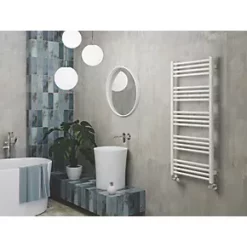 Terma Fiona Towel Rail 1140 x 500mm White 1661BTU -Towel Radiators Sales Store 672RH A2