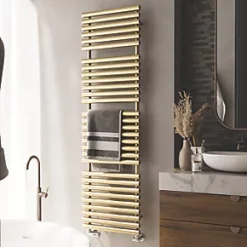Terma Rolo Towel Rail 1800 x 520mm Brass 3454BTU -Towel Radiators Sales Store 680RH A2