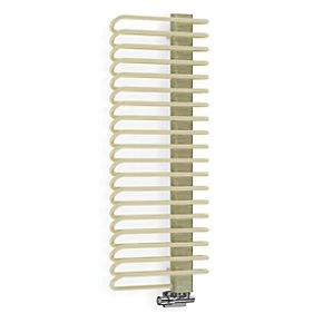 Terma Michelle Designer Towel Rail 1200 x 500mm Cream / Brass 2460BTU 4 Terma Michelle Designer Towel Rail 1200 x 500mm Cream / Brass 2460BTU - Image 2