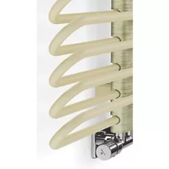 Terma Michelle Designer Towel Rail 1200 x 500mm Cream / Brass 2460BTU 9 Terma Michelle Designer Towel Rail 1200 x 500mm Cream / Brass 2460BTU -Towel Radiators Sales Store 746HR A2