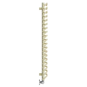 Terma Michelle Designer Towel Rail 1200 x 500mm Cream / Brass 2460BTU 6 Terma Michelle Designer Towel Rail 1200 x 500mm Cream / Brass 2460BTU - Image 4
