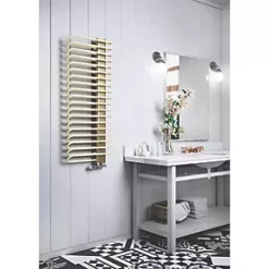 Terma Michelle Designer Towel Rail 1200 x 500mm Cream / Brass 2460BTU 11 Terma Michelle Designer Towel Rail 1200 x 500mm Cream / Brass 2460BTU -Towel Radiators Sales Store 746HR A4