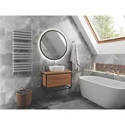 Terma Warp T Bold Designer Towel Rail 1110 x 500mm Grey 2660BTU -Towel Radiators Sales Store 763RH A2