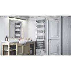 Terma Leo MEG Electric Towel Rail 1800 x 600mm Chrome 2046BTU -Towel Radiators Sales Store 787HR A2