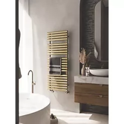 Terma Rolo Towel Rail 1360 x 520mm Brass 2630BTU -Towel Radiators Sales Store 842RH A2