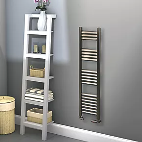 Towelrads Eton Designer Towel Radiator 1200 x 300mm Grey / Silver 1105BTU 4 Towelrads Eton Designer Towel Radiator 1200 x 300mm Grey / Silver 1105BTU - Image 2