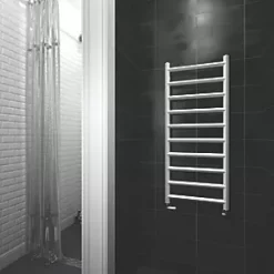 Terma Crystal Designer Towel Warmer 1200 x 500mm White 1365BTU -Towel Radiators Sales Store 860HR A2