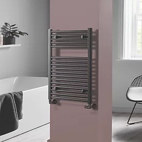 Towelrads Pisa Premium Towel Radiator 800 x 600mm Black 1539BTU 3 Towelrads Pisa Premium Towel Radiator 800 x 600mm Black 1539BTU