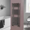 Towelrads Pisa Premium Towel Radiator 1200 x 400mm Black 1607BTU