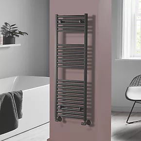 Towelrads Pisa Premium Towel Radiator 1200 x 400mm Black 1607BTU 3 Towelrads Pisa Premium Towel Radiator 1200 x 400mm Black 1607BTU