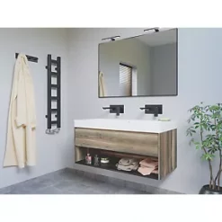 Terma Easy Heated Towel Rail 960 x 200mm Black 638BTU -Towel Radiators Sales Store 964RH A2