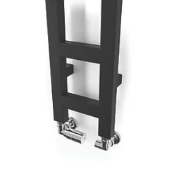 Terma Easy Heated Towel Rail 1280 x 200mm Black 856BTU -Towel Radiators Sales Store 971RH A5