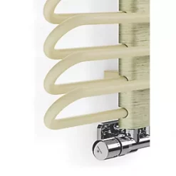 Terma Michelle Designer Towel Rail 780 x 400mm Cream / Brass 1244BTU -Towel Radiators Sales Store 978HR A2