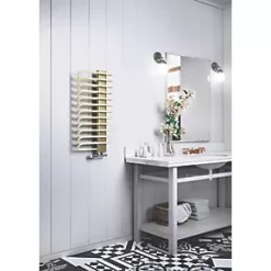 Terma Michelle Designer Towel Rail 780 x 400mm Cream / Brass 1244BTU -Towel Radiators Sales Store 978HR A4